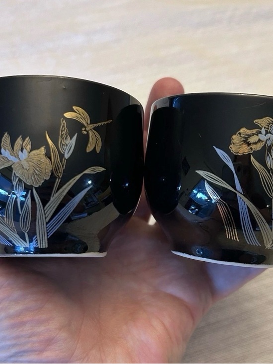 yamaji Other - Vintage Yamaji Japan iris and dragonfly teacups (set of 2)